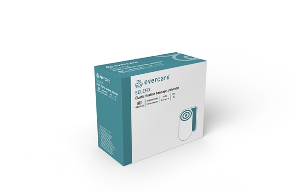 Fixeringsbinda evercare Selefix, 4cmx4m 100% polyester steril - evercare® - 2