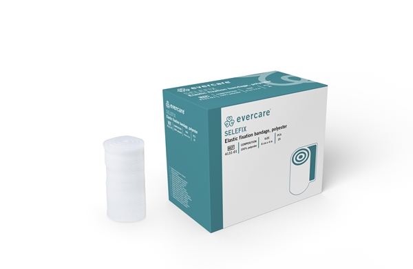 Fixeringsbinda evercare Selefix, 6cmx4m 100% polyester steril - evercare® - 1