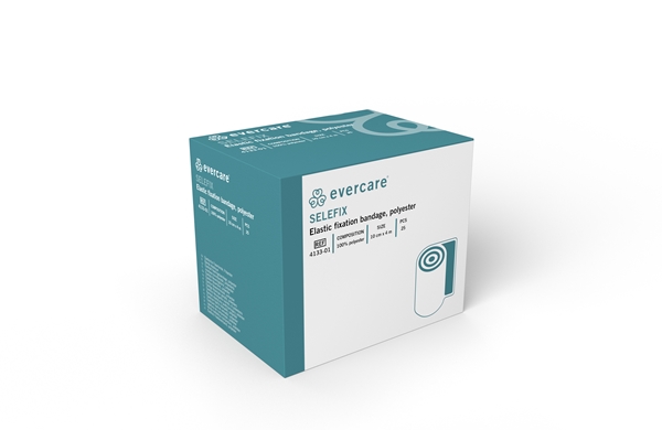 Fixeringsbinda evercare Selefix, 10cmx4m 100% polyester steril - evercare® - 2