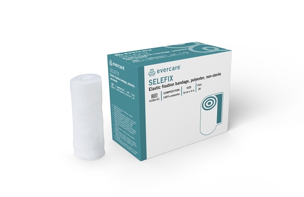 Fixeringsbinda evercare Selefix, 8cmx4m 100% polyester - evercare® - 1