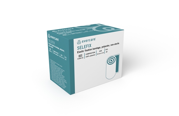Fixeringsbinda evercare Selefix, 10cmx4m 100% polyester - evercare® - 2