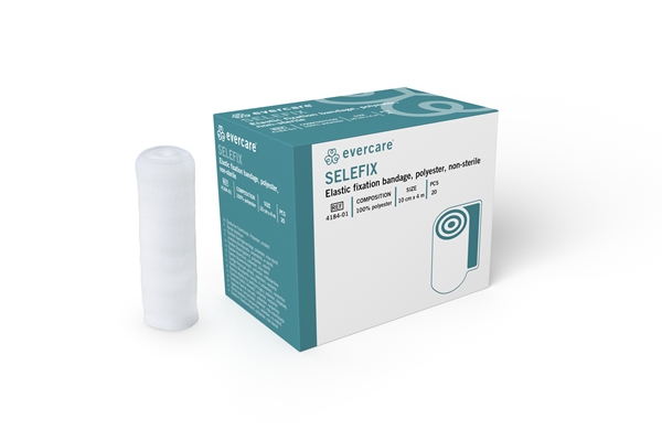 Fixeringsbinda evercare Selefix, 10cmx4m 100% polyester - evercare® - 1