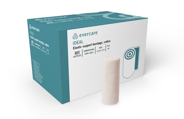 Stödbinda evercare Ideal, 12cmx4m bomull steril - evercare® - 1