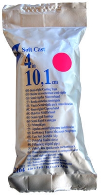 Gipsbinda Soft Cast, 10cmx3,6m röd - Soft Cast