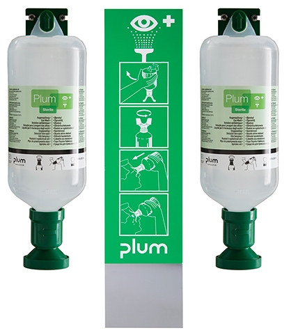 Ögondusch väggställ, m Plum Ögonskölj 2x1000ml - Plum