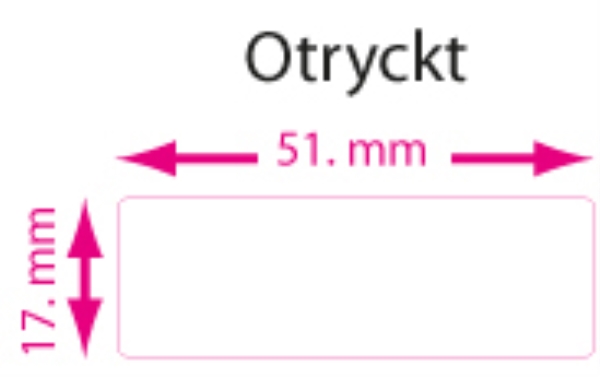 Etikett laser/kopiering,  51X17mm  för patientuppgifter