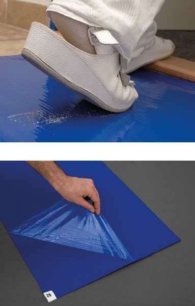 Klibbmatta engångs EasiTex, 45x115cm 30 lager blå - EasiTex