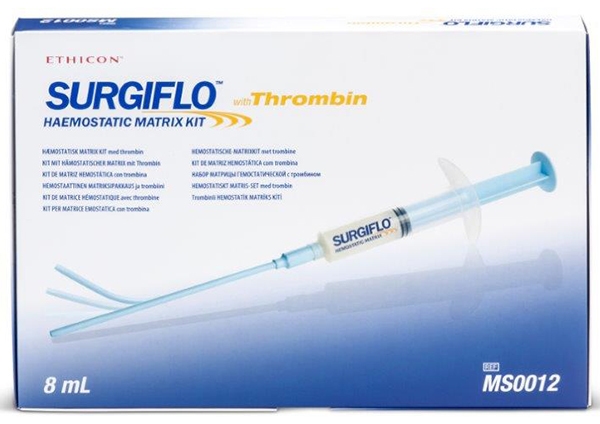 Hemostatikum surgiflo, flyt gel gran m Trombin 8 ml