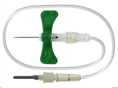 Venprovset BD UltraTouch Push Button, 0,8x19mm 305cm grön m luer