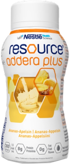 Resource Addera Plus, 4x200ml ananas/apelsin