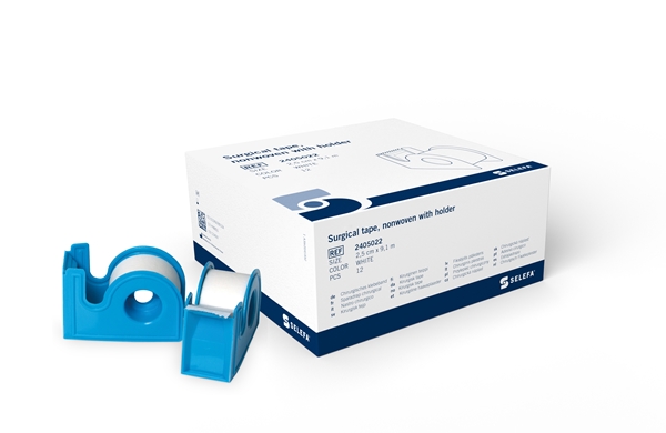 Häfta papper Selefa, 2,5cmx9,1m vit hållare - SELEFA® - 1