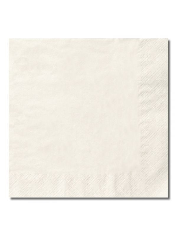 Servett tissue 1/4 vikt 1L, 24x24cm vit