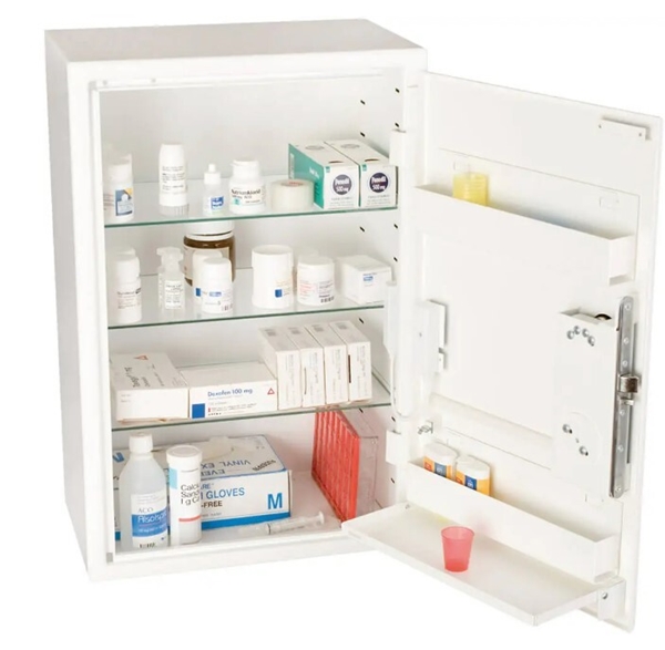 Medicinskåp REJÄL, vänsterhängd dörr  RFID-lås