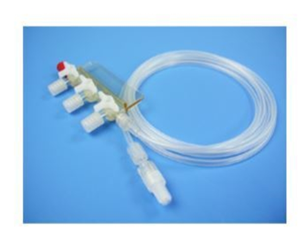 3-vägskran Mediplast, 100cm slang Pvc-fri