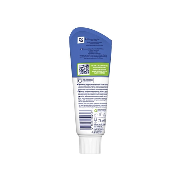 Tandkräm Pepsodent, 75ml med fluor - 2