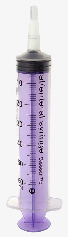 Enteralspruta engångs steril, 60ml, kateterkona