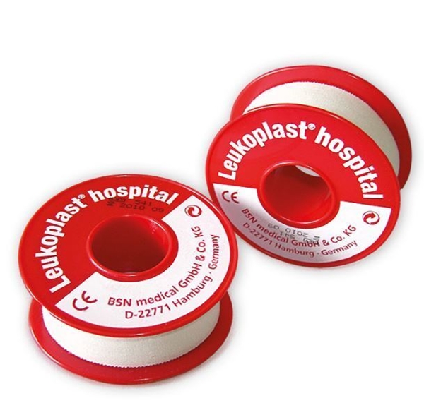 Häfta väv Leukoplast Hospital, 2,5cmx9,2m vit latex - Leukoplast