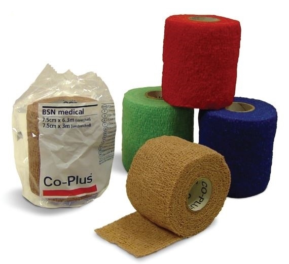 Kompressionsbinda kohesiv Co-Plus, 5cmx6,3m mellanelast färgmix - Co-plus