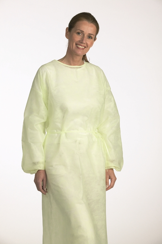 Skyddsrock engångs vätsketät, XL ärmmuddar gul nonw