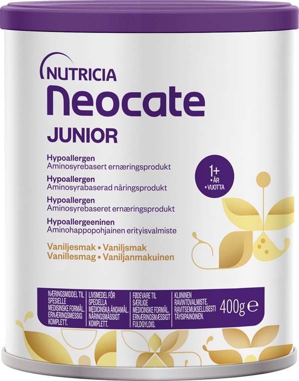 Neocate Junior kombinerat kosttillägg/sondnäring, 1x400g vanilj