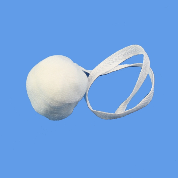 Vaginaltamponad gasväv Mediplast, Ø5,5cm m snöre