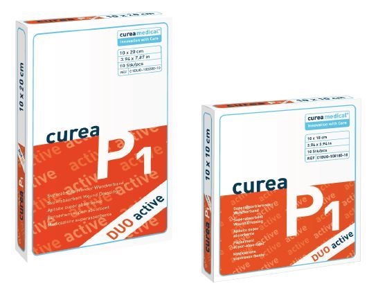 Absorberande kolförband Curea DUO Active, 10x10cm - Curea