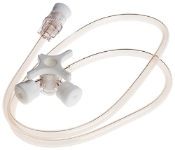 3-vägskran Connecta, 30cm slang micro utan port vit