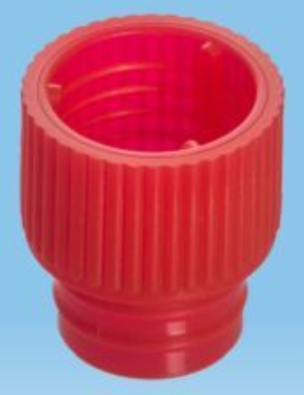 Propp till reagens/centrifugrör, Ø11,5-12 mm LDPE röd