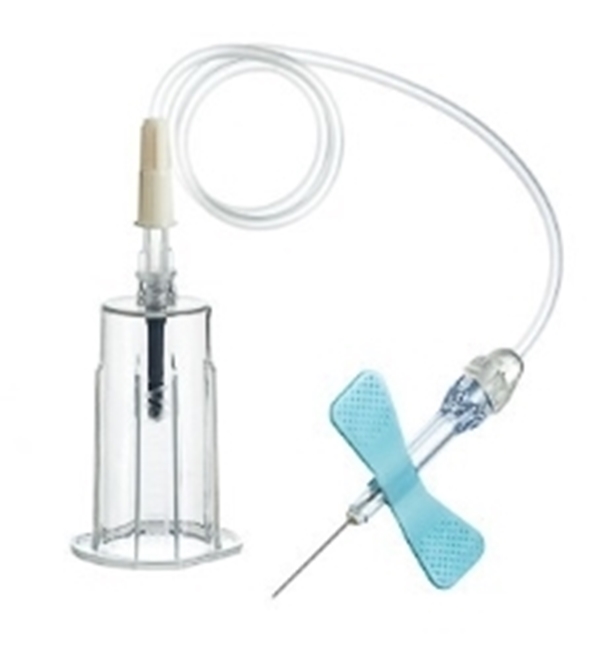 Venprovset VACUETTE Safety, 0,6x19mm 10cm blå m hållare