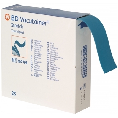 Stasband engångs BD Vacutainer Stretch, rulle blå 