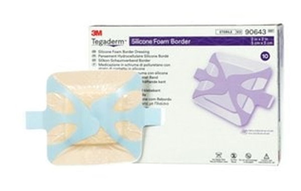 Skumförband silikon Tegaderm Foam, 5x5cm Border - Tegaderm