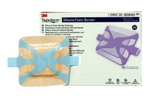 Skumförband silikon Tegaderm Foam, 7,5x7,5cm Border - Tegaderm