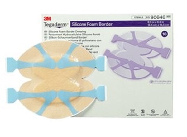 Skumförband silikon Tegaderm Foam, 16,5x16,5cm Häl Border - Tegaderm