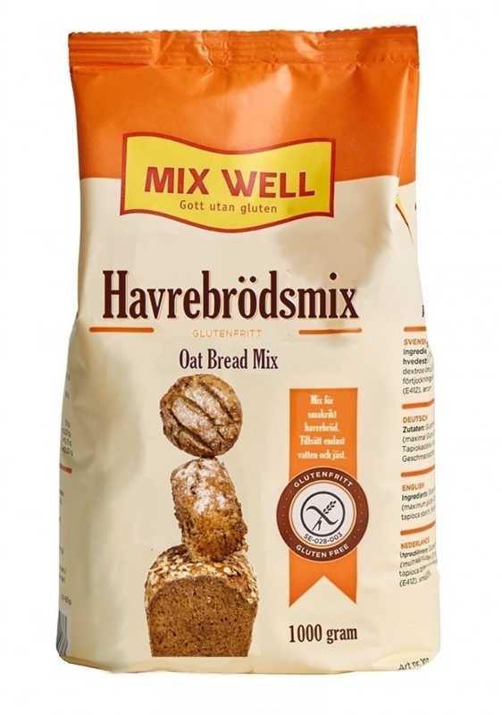 Glutenfri Havrebrödmix, 1000g Havrebrödmix Mixwell