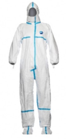 Overall DuPont Tyvek 600 plus, M vit,  med huva och skoskydd - DuPont