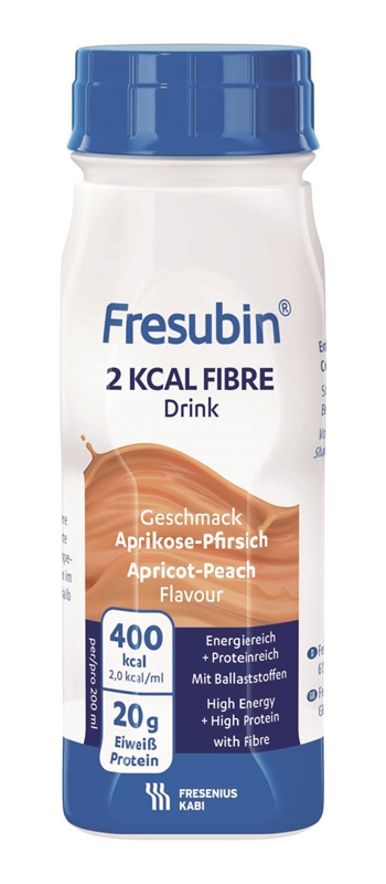 Fresubin 2 kcal fibre Drink, 4x200ml aprikos persika
