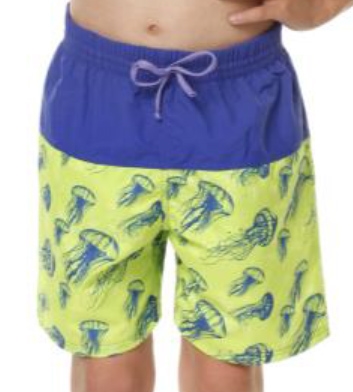 Badshorts inko manet Kes-Vir, 13-14 år blå/grön - Kesvir