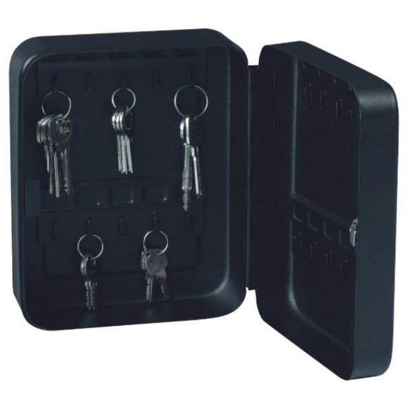 Nyckelskåp svart, 200x160x80mm kodlås