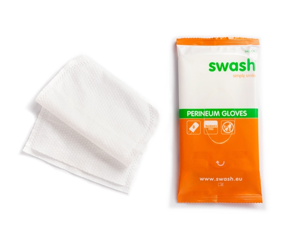 Barriärtvätthandske Swash 3-1, 15x22cm Perineum 8-pack - SWASH - 1