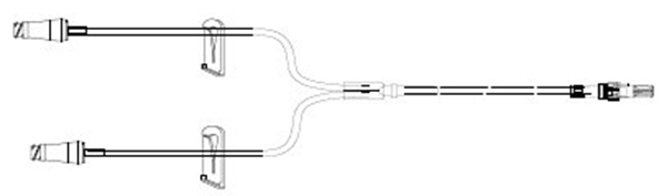 Inj.port desinf membran, 2v förlslang 13 cm skjutklämma - ICU Medical - 2