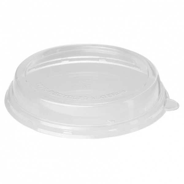 Lock till Bagasse skål 800/900/1000/1200ml. Återvunnen PET. Transparent., 190x190x37mm transparent