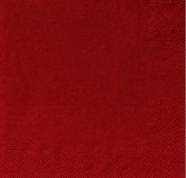 Servett tissue 1/4 vikt 3L, 40x40cm vinröd