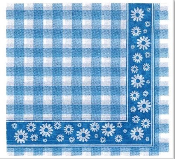 Servett tissue 1/4 vikt 1L, 24x24cm blommig