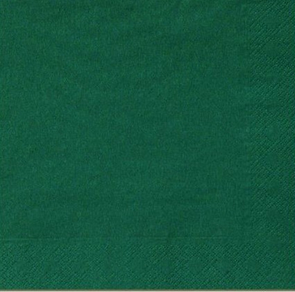 Servett tissue 1/4 vikt 3L, 24x24cm mörkgrön