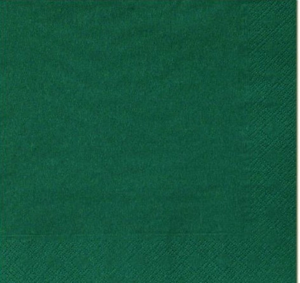 Servett tissue 1/4 vikt 3L, 33x33cm mörkgrön