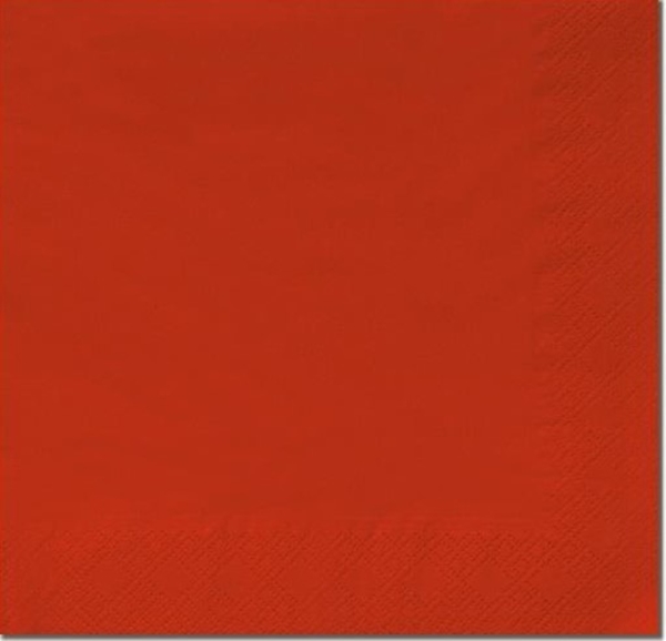 Servett tissue 1/4 vikt 3L, 33x33cm röd