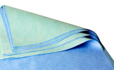 Packskynke Sterisheet 2 340/340 SMS, 100x100cm blå/grön varvat - Sterisheet