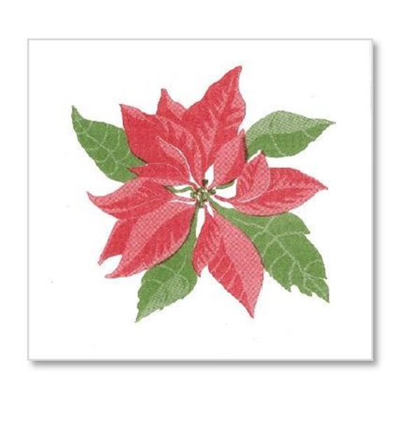 Servett tissue 1/4 vikt 1L, 24x24cm Julstjärnemotiv