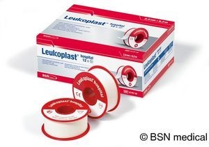 Häfta väv Leukoplast Hospital, 1,25cmx9,2m vit latex - Leukoplast