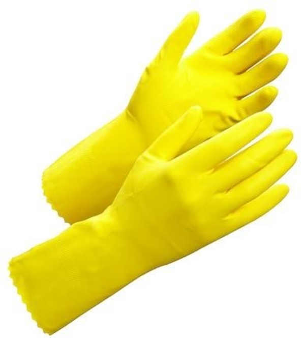 Latexhandske flockad gul, Worksafe Chem 50-460 10 (XL)